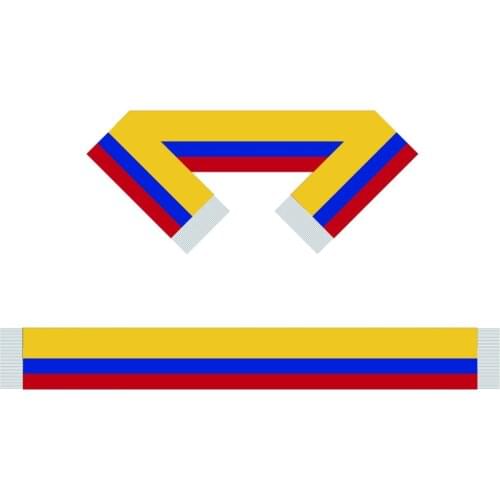 100% Lycra ,Festival celebration Colombia National Day Scarf,18*160CM size,National flag