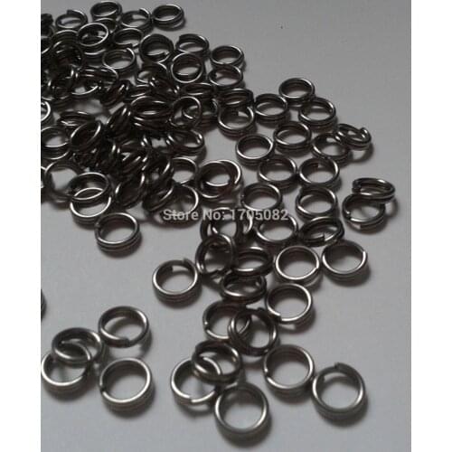 OD 5MM 20LBS Test 200pcs Heavy Duty Stainless Steel Split Rings For Fishing Lures