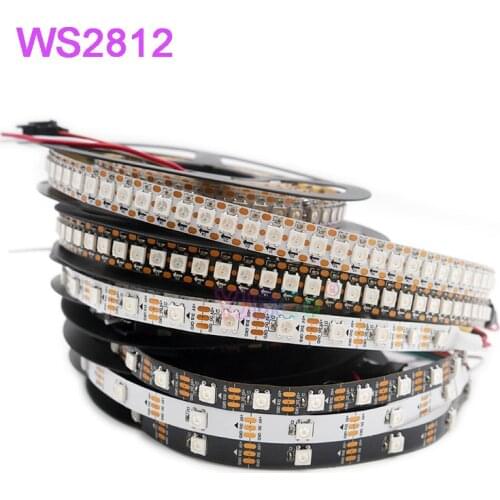 1m/2m/3m/4m/5m WS2812B LED Strip DC5V 30/60/74/96/100/144 leds/m WS2812 IC IP30/IP65/IP67 WS2812 pixels Smart Lamp Tape