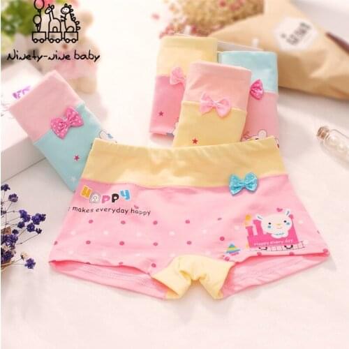 6PCS/Lot Kids Panties Girls' Briefs Children Cotton Soft Underwear Cute Cartoon Underpants for Young Girls Comfortable Panties