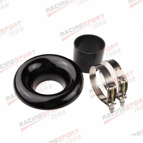 UNIVERSAL 3.5" BLACK VELOCITY STACK FOR COLD/RAM ENGINE AIR INTAKE/TURBO HORN