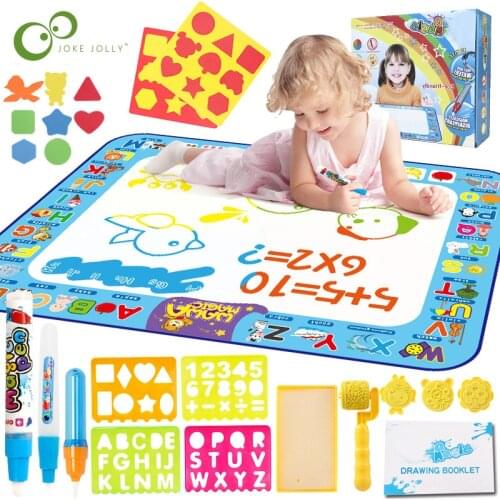 Water Doodle Mat Kids Painting Writing Doodle Toy Mat Color Drawing Mat Bring Magic Pens Educational Toys Toddler Gifts YJN