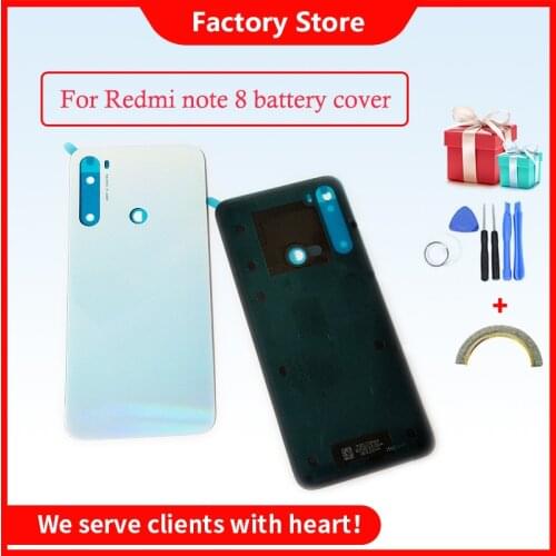 Battery Back Cover For redmi note8 Door Case For XIAOMI Redmi note8 Housing Replacement + Back Camera Glass Lens Case