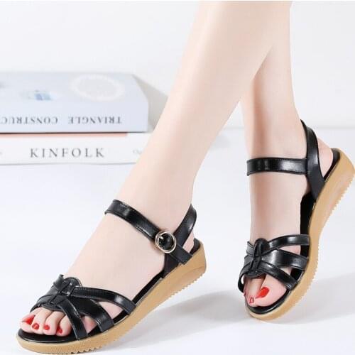 Flat Womens Sandals 2020 Summer Sandals Beach Shoes Woman Leisure Slippers Wedges ladies Sandals Height Increasing Female Shoes