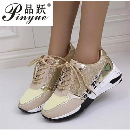 Size 35--43 Ladies 6CM Increase Thick Bottom Platform Wedges Shoes Woman Casual Sneakers Fashion Ladies Black Students Shoes