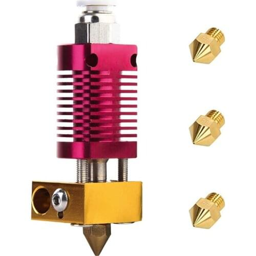 1Pcs 3D Printer Extruder Hot End 3Pcs 0.4MM MK8 Nozzle Suitable for CR-10, CR10, CR10S, Ender 3, Ender 3 Pro, Ender 5