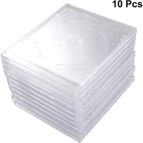 10PCS Transparent DVD Cases Portable CD Storage Boxes DIY CD Packages for Home Cinema Studio