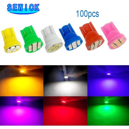 100PCS LED W5W T10 194 168 W5W 3020 8SMD Led Parking Bulb Auto Side Wedge Light Clearance Lamp Bright White License Light Bulbs