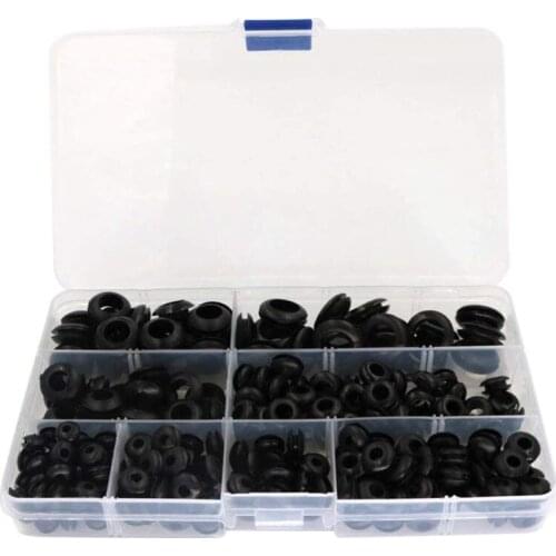 260pcs Rubber Grommet Assortment Wiring Coil Wire Gasket M3 / M4 / M5 / M6 / M8 / M10 / M12