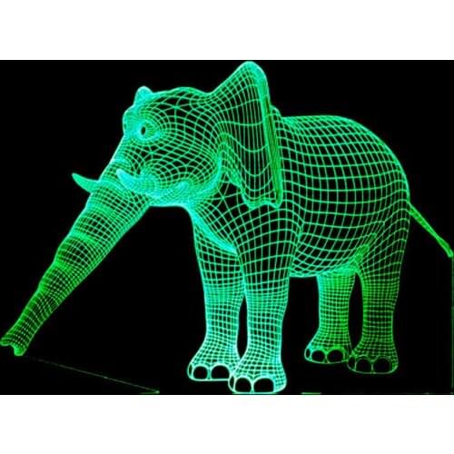 New Elephant 3d Nightlight 7 Colorful Touch Remote Led Decoration Lamp Led Night Light Luminaria De Mesa Table Lamp