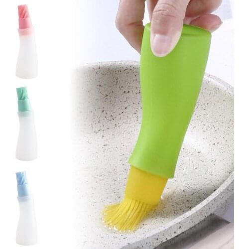 70ml Portable Food Grade Silicone Heat Resistant Oil Dispenser Brush Bottle BBQ Grill Kitchen Baking Cook Tool Accessory