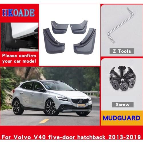 Car Fender Mud Flaps For Volvo V40 2013 2014 2015 2016 2017 2018 2019 Mudguards Splash Guards Fender Mudflaps Car Fender