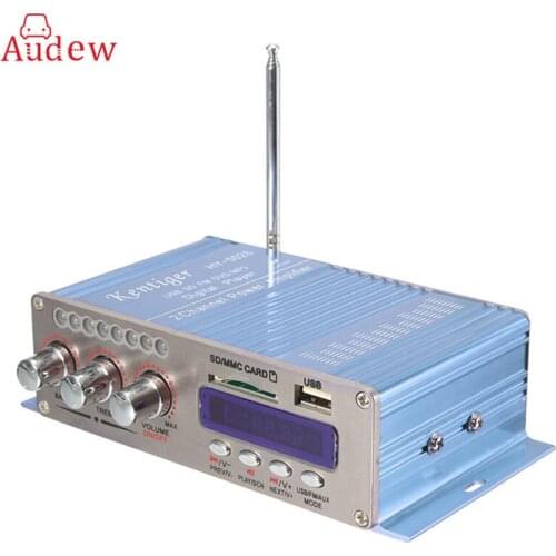 HY502S bluetooth Car Power Amplifier Stereo Sound Mode HiFi 2 Channel Mini FM Audio + MP3 Speaker Music Player for iPod HY-502S