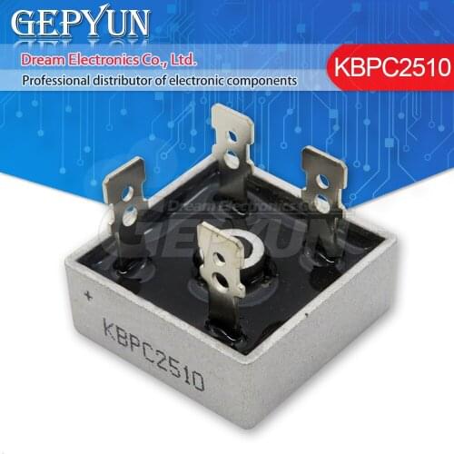 5pcs free shipping KBPC2510 1000V 25A Diode bridge rectifier