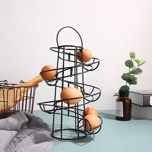 Egg Stand Holder Multifunctional Spiral Design Iron Creative Egg Storage Rack Kitchen Multifunctional Organizer Tool rangement