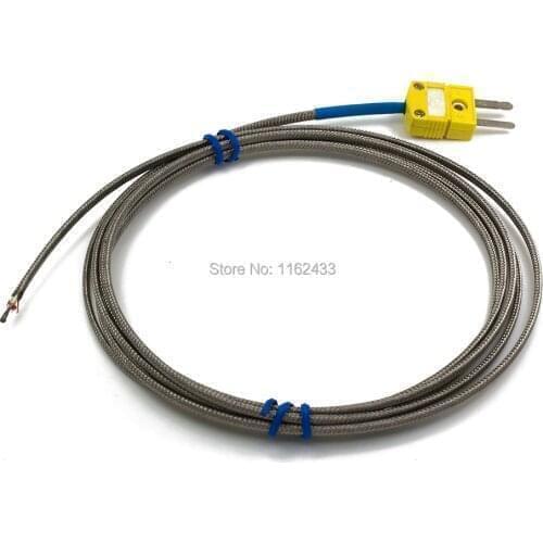 FTARW03 3m high temperature resistance metal screening cable wire head plug connection thermocouple temperature sensor