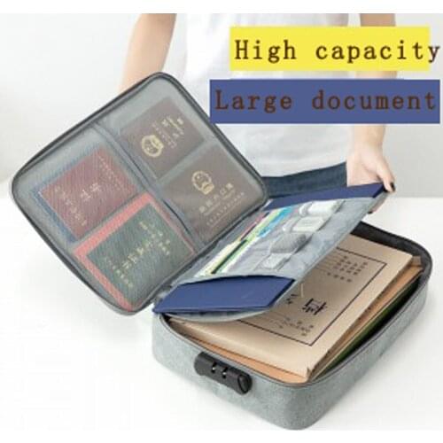 JXSLTC cationic multi-function document storage bag multi-layer large-capacity archive ticket file account passport sorting bag