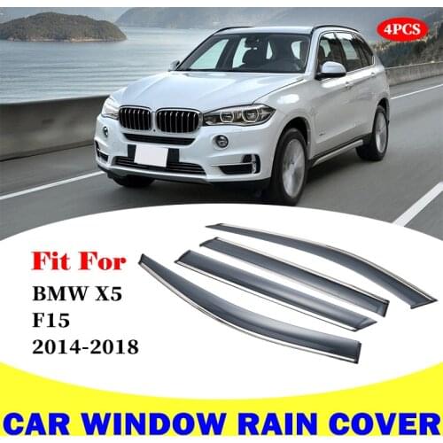 For BMW X5 F15 window visor car rain shield deflectors awning trim cover exterior car-styling accessories parts 2014-2018