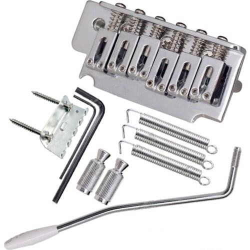 A Set of 6 Strings Saddle Electric Guitar accessories parts Tremolo Bridge System Musical instrument
