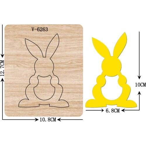 New rabbit wooden dies cutting dies for scrapbooking Multiple sizes V-6263