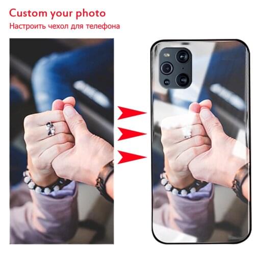 DIY Custom Phone Case For Oppo Find X3 Pro Covers Oppo Find X3 Photo Find X3 Cover Custom Tempered Glass Cases Picture Name