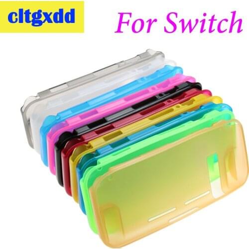 Cltgxdd TPU Plastic Case Protective Soft Silicone Hand Grip Skin Shell Cover Handle Holder For Nintendo Switch NS Anti-fall Cove