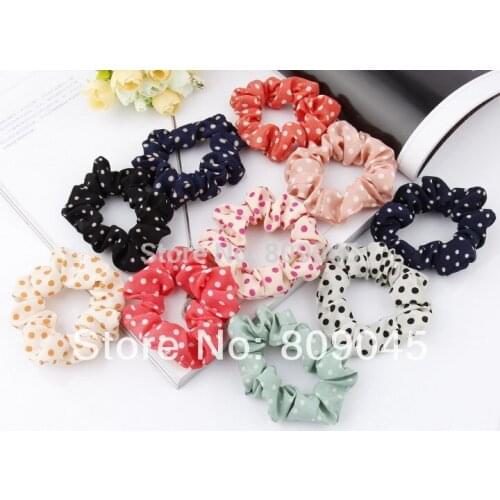 Min order $10)Colorful flower hairband for women/girl ponytail holder elastic hair band ties hair accessory HB16 10pcs/lot
