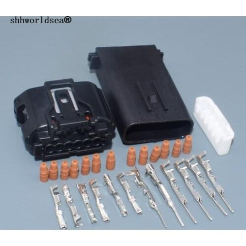 Shhworldse 6Pin 12831 6189-7100 TS 025 Automotive Accelerator Pedal Connector MAF Reversing Radar Socket For Toyota Subaru Mazda