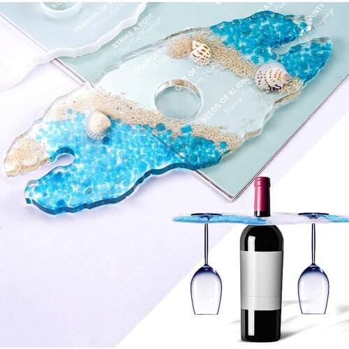 Resin Wine Holder Molds, Silicone Tray Coaster Molds,Epoxy Resin Casting Wine Rack Mold,Glass Cup Holder Mold,Home Decoration