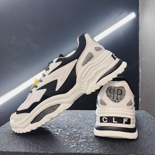 Sooneeya New Men Chunky Sneakers Lace-up Flat Casual Shoes Platform Stylish Mixed Color Breathable Adult Male Tenis Footwear