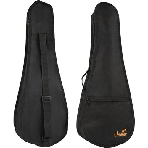 21 Inch High Quality Lightweight Durable Black Portable 600D Oxford Fabric Ukulele Gig Bag Soft Case Waterproof Backpack Bags