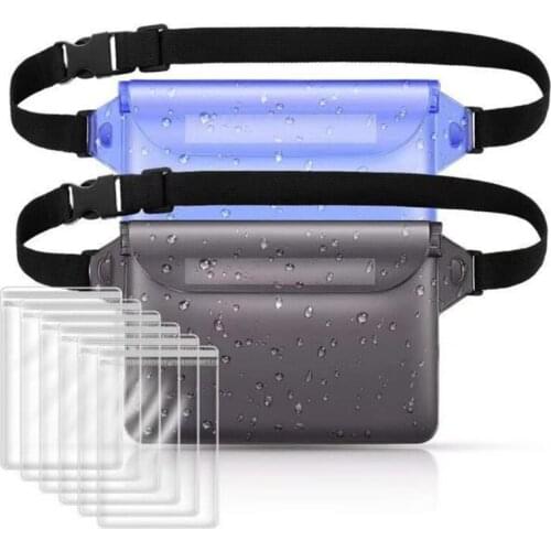 Outdoor Waterproof Swimming Bag Ski Drift Shoulder Waist Pack Bag Underwater Mobile Phone Bags Case Cover For Beach Boat Sports