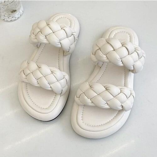 Distorted Comfort Women Slippers Summer Shoes Women Women Narrow Band Platform Slippers Outdoor Open Toe Elegant Solid Sandals
