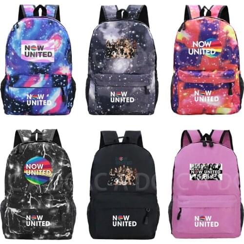 Mochila De Escola Do Now United Lyrics Backpack Hip Hop Women TravelBags Now United-Better Album NU Team Bookbag Girls Schoolbag