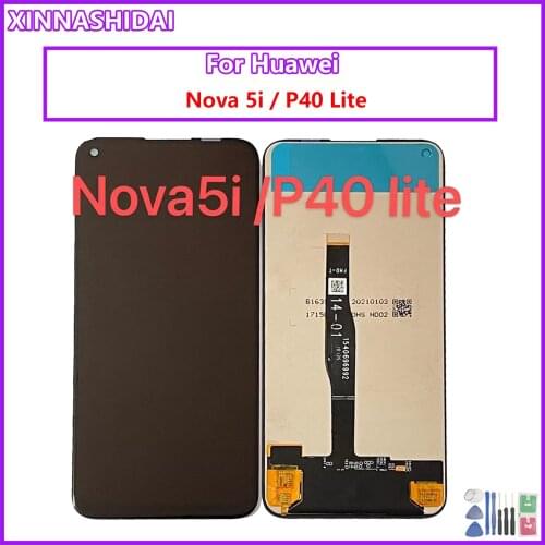 For Huawei P40 Lite JNY-LX1 LCD Display Touch Screen + Frame Digitizer Assembly For Huawei P40 Lite LCD