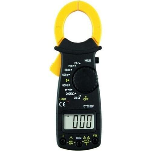 100pcs DT3266F Electric Voltmeter Ammeter AC/DC/OHM LCD Multimeters Handheld Resistance Mini Clamp tools