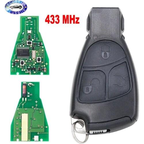 3 Button Smart Remote Car Key Fob 433MHz for Mercedes-Benz 2000