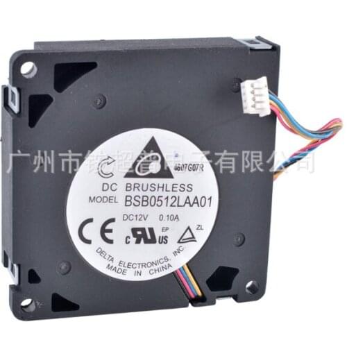 Delta Electronics BSB0512LAA01 DC 12V 0.10A 50x50x10mm 4-wire Server Cooling Fan