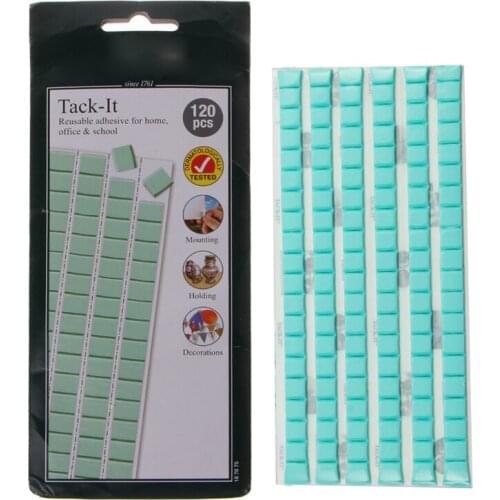 75g 120pcs Blue Tack It Adhesive Clay Reusable Removable Adhesive Putty Tabs