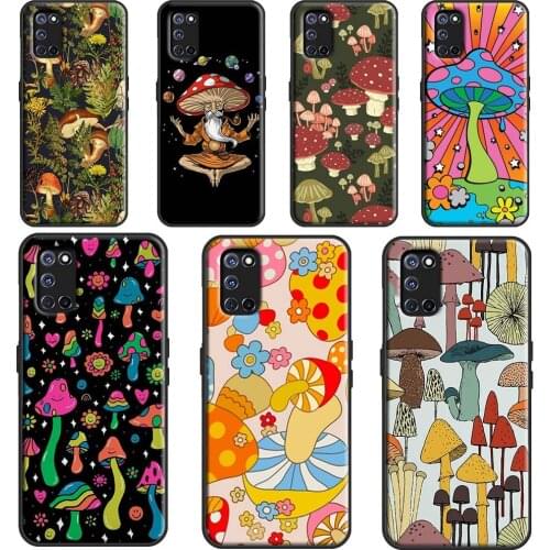 Hippie Mushroom Frog shrooms Cover For OPPO A5 A9 A53 A31 2020 A1K A3S A5S A15 A52 A72 A83 A91 A93 Find X3 Pro F5 Case