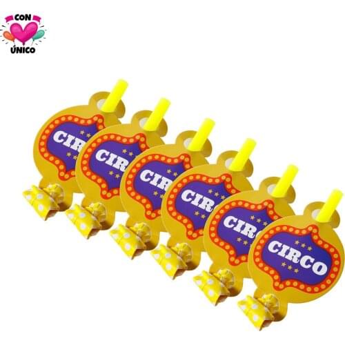 Conunico Circus Carnival Birthday Party Funny Acrobatics Clown Favor Supplies Festival Topper Decor Paper Blowout CC3648