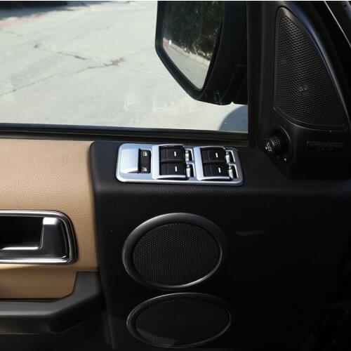For Land rover Discovery 3 LR3 2004 2005 2006 2007-2009 Car Accessories ABS plastic Car Window Lift Switch Button Cover Stickers