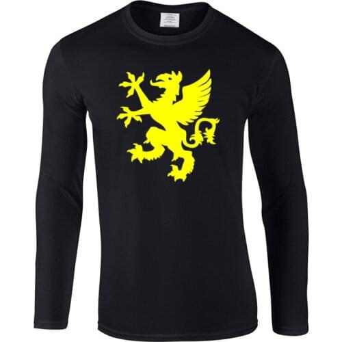 Medieval Gryphon Griffon Animal New Fashion Clothing Tshirt Men Solid Color Slim Fit long Sleeve T Shirt Men Casual T-Shirts