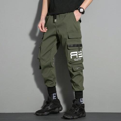 Overalls Mens Spring/Summer Thin American Paratrooper Army Green Multi-Pocket Ankle Banded hip hop Pants military cargo outdoor