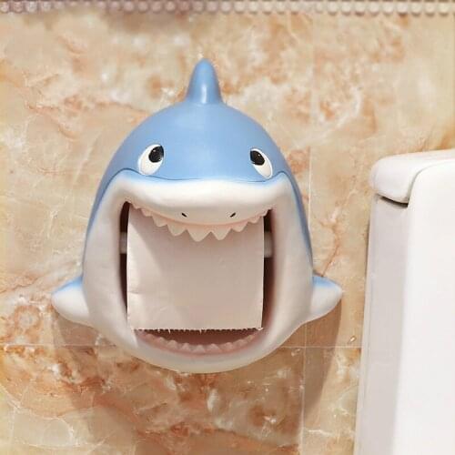 Punch-free Cartoon Animal Creative Home Roll Paper Box New Strange Decoration Roll Paper Tube Toilet Tissue Box Wall Hanging