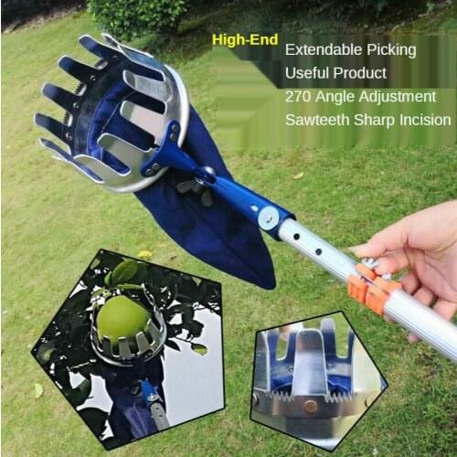 Aluminum Alloy Fruit Picker High Altitude Fruit Picking Magic Device Persimmon Bayberry Multifunctional Fruit Picking Tool