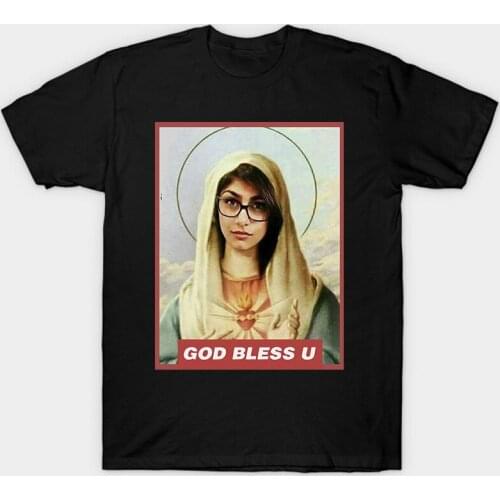 God Bless Mia Khalifa Mens T-Shirt S to 3XL