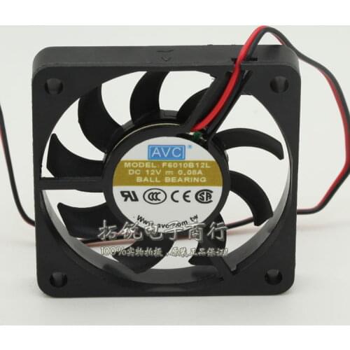 Original for AVC F6010B12L 6010 6CM 60x60x10mm DC 12V 0.08A silent quiet server inverter cooling fan
