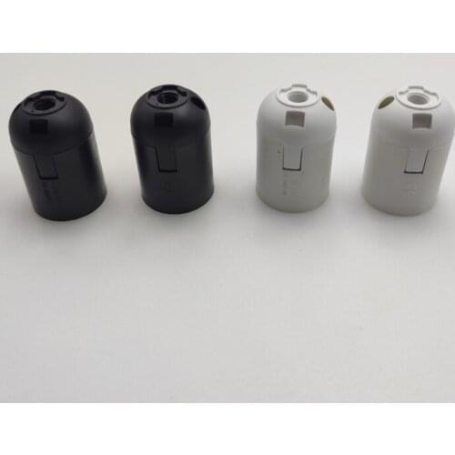 2Pcs E27 M10 Base Black White Lighting Accessories Lamp Holder Accessori Lamp Socket Luminaire Lampholder Flexible