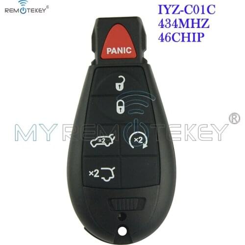 Remtekey #7 Fobik key remote 434Mhz IYZ-C01C 434MHZ 5+1 button for Chrysler Dodge Jeep Journey Durango Grand Cherokee 2008-2012